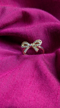 Studded bow Ring