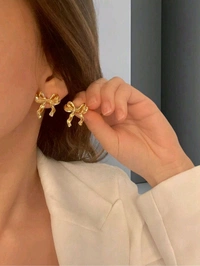 Golden Bow Earrings 