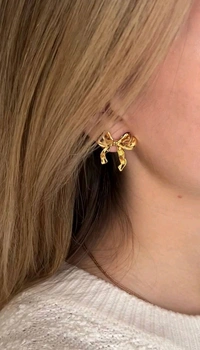 Golden Bow Earrings 