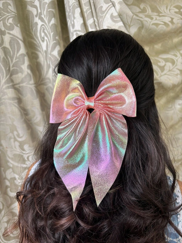 Pink Holographic Bow