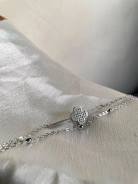 Clover Silver Studded Bracelet