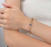 Evil Eye Metal Clasp Bracelet
