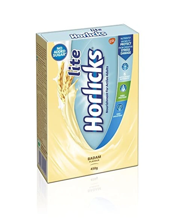 Horlicks Lite Health & Nutrition Drink - Badam Flavour 450g