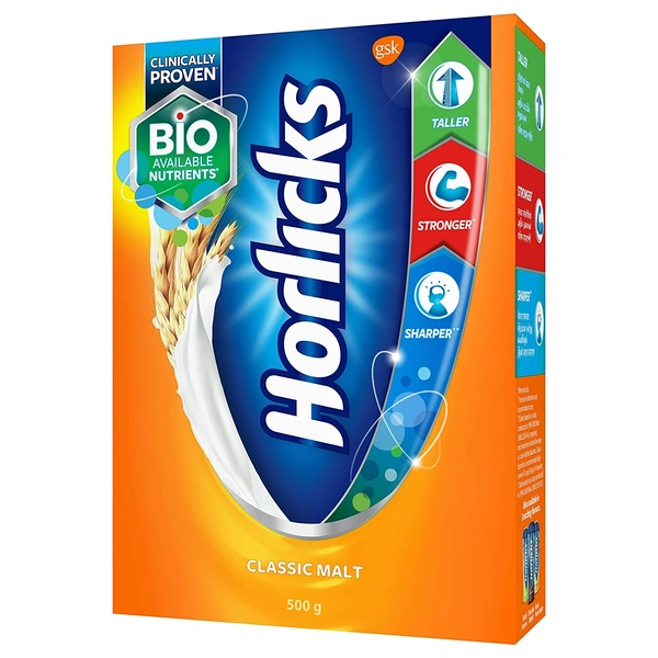 Horlicks Health & Nutrition Drink - Classic Malt 500g