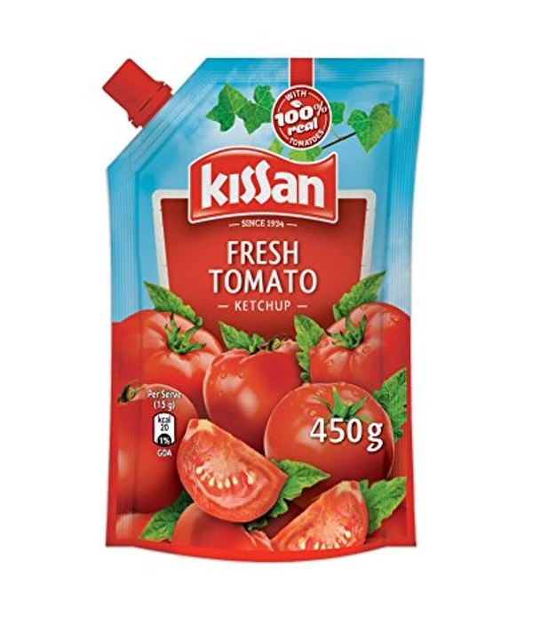 Kissan Fresh Tomato Ketchup - red, 450gm, KCFTK