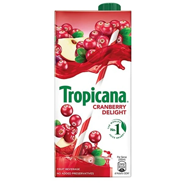 Tropicana Delight Fruit Juice - Cranberry 1L