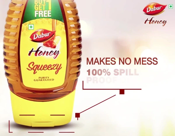 Dabur Honey  Squeezy 100% Pure BUY 1 GET 1 FREE