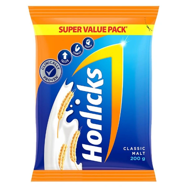 HORLICKS CLASSIC MALT 200G POUCH 