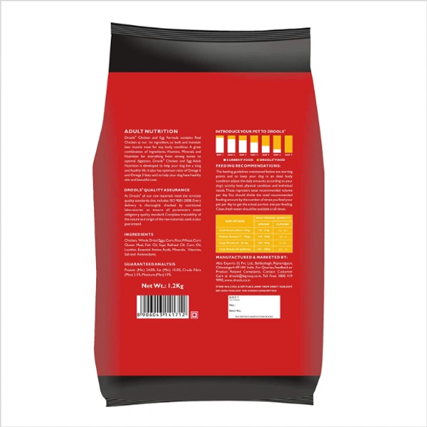 DROOLS ADULT CHICKEN AND EGG 1.2KG - 