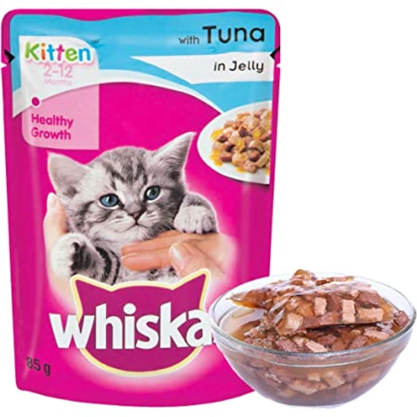 Whiskas Kitten Tuna in Jelly (2-12 months), 85g Pouch