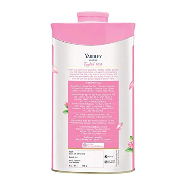  Yardley London English Rose Talcum Powder, 100g