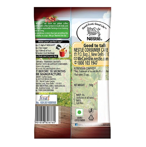 NESCAFE CLASSIC 50G SACHET