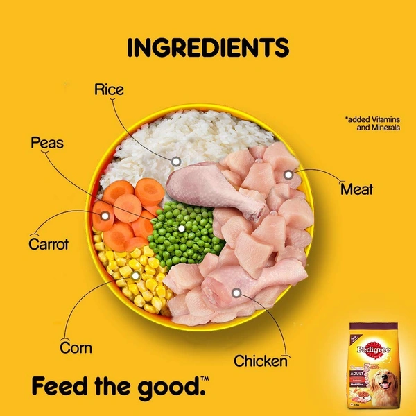 Pedigree Meat & Rice, For Adult Dogs - 1.2 Kg