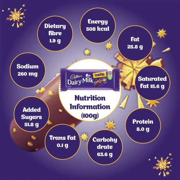 Cadbury Dairy Milk  Cadbury Dairy Milk Crackle Chocolate Bar, 36 g