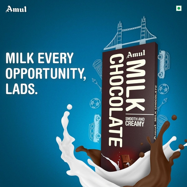 AMUL MILK CHOCOLATE CREAMY 150G FAMILY PACK