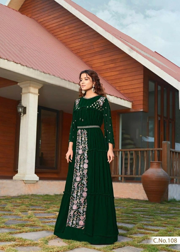 Faux Georgette Gown