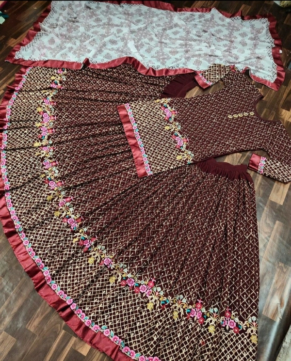 Georgette Embroidery Work Lehenga Choli