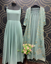Georgette Full Stitched Gown