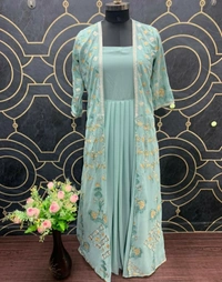 Georgette Full Stitched Gown