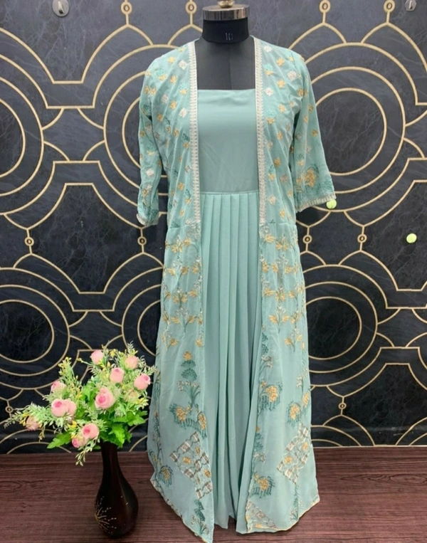Georgette Full Stitched Gown