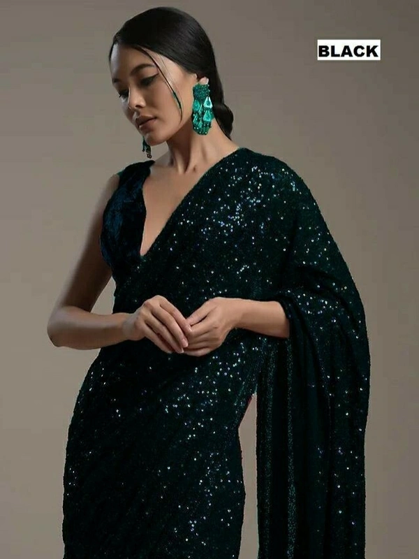 Mono Net Sequence Saree