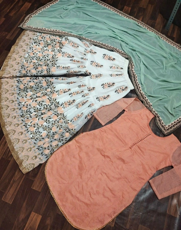 Chanderi Silk Top - Plazzo Set