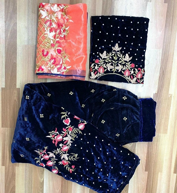 Velvet Lehenga Choli