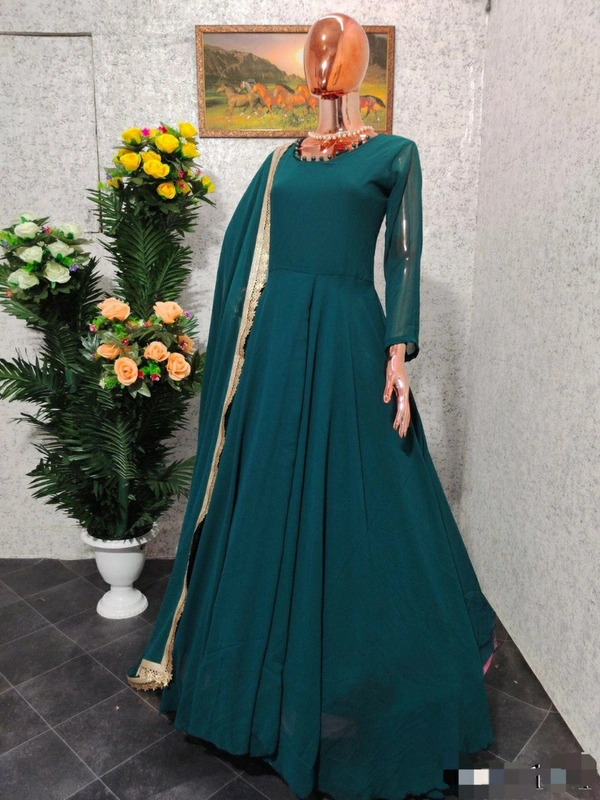 Georgette Full Stitched Gown