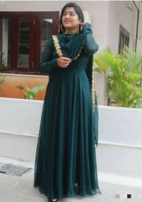 Georgette Full Stitched Gown