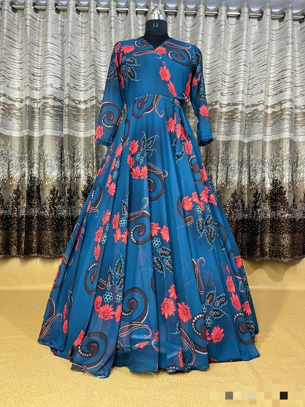 Georgette Silk Gown