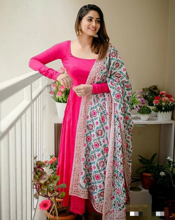 Blooming Silk Gown