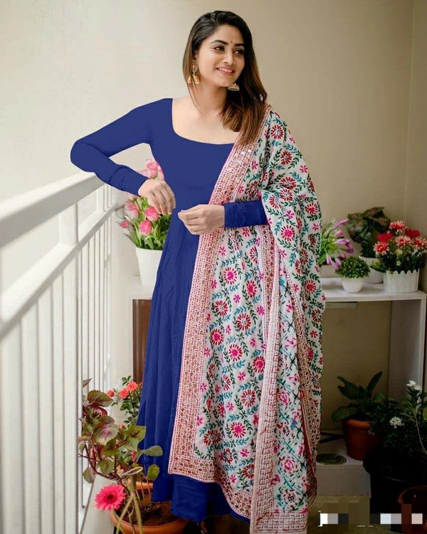 Blooming Silk Gown