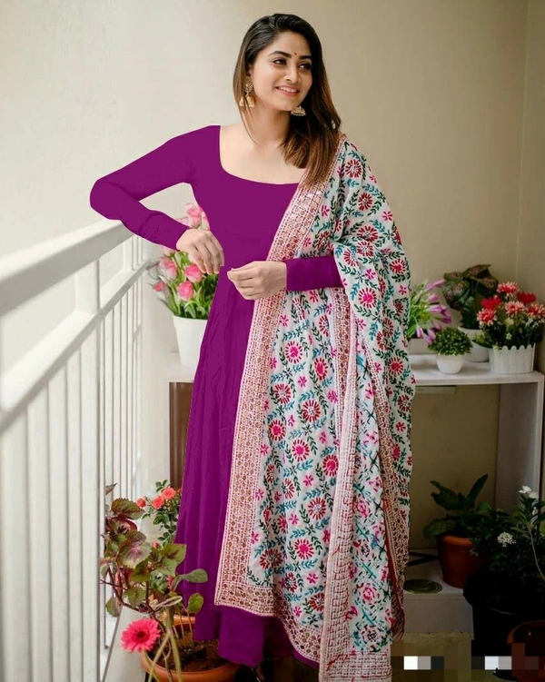 Blooming Silk Gown