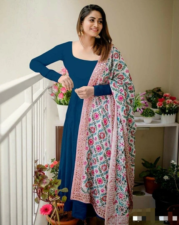 Blooming Silk Gown