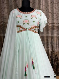 Heavy Blooming Embroidery Work Gown