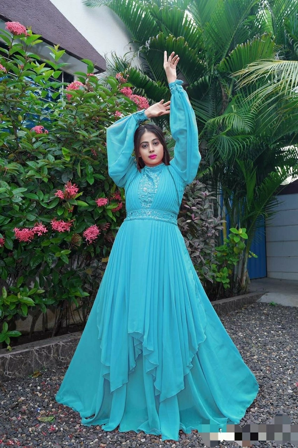 Heavy Georgette Silk Gown