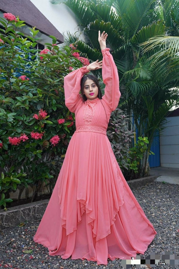 Heavy Georgette Silk Gown