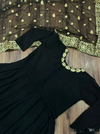 Georgette Anakarali Gown With Dupatta