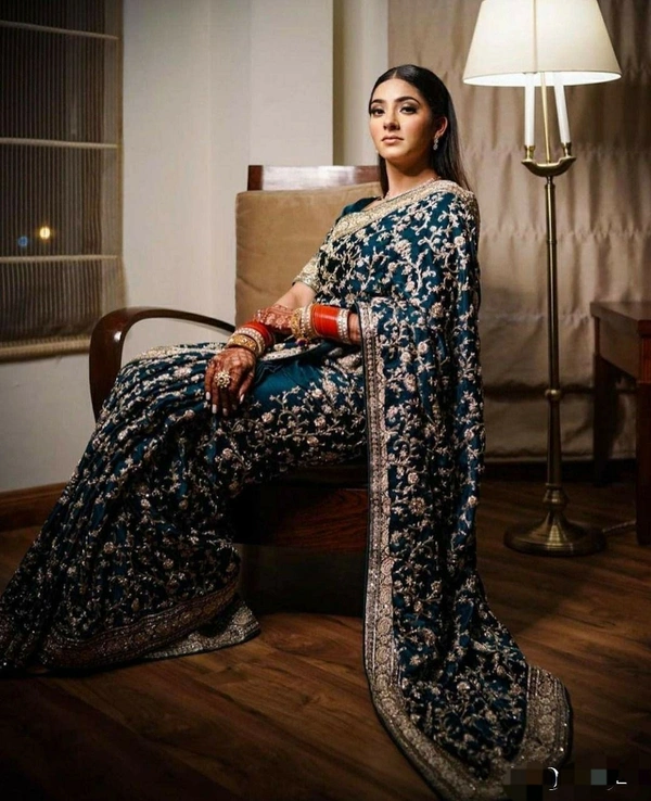 Rangoli Silk Embroidery Work Saree