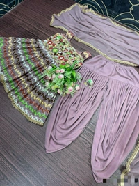 Top-Dhoti Set With Dupatta