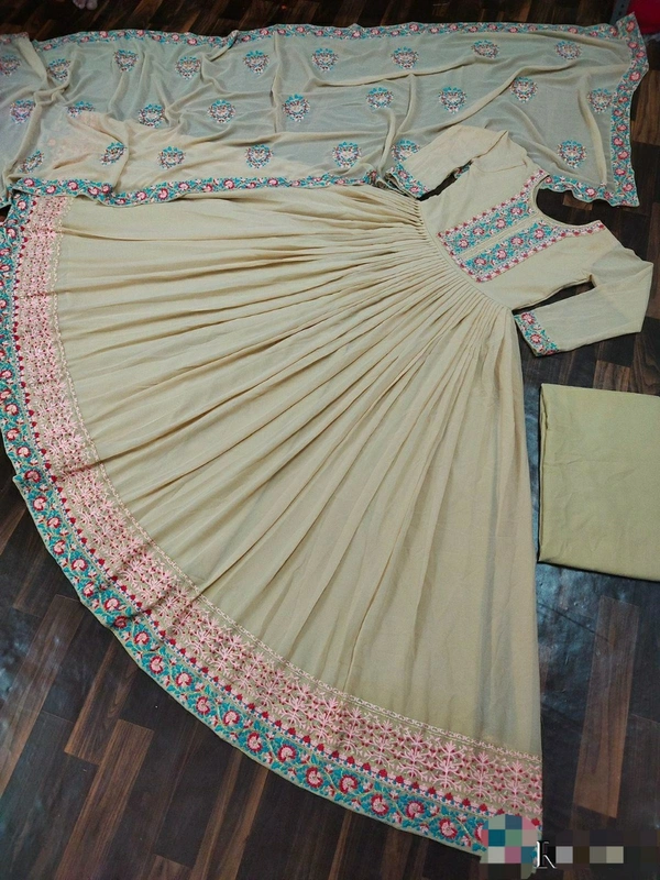 Viscose Faux Georgette Gown