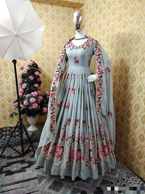 Faux Georgette Gown