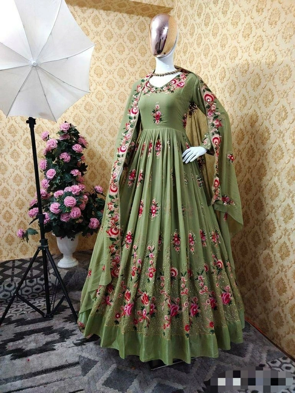 Faux Georgette Gown