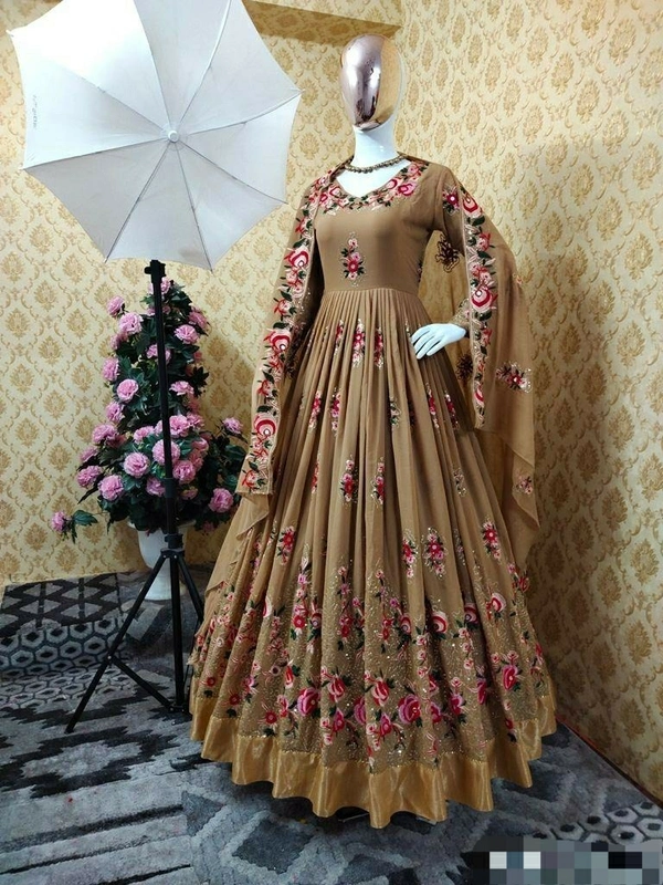 Faux Georgette Gown