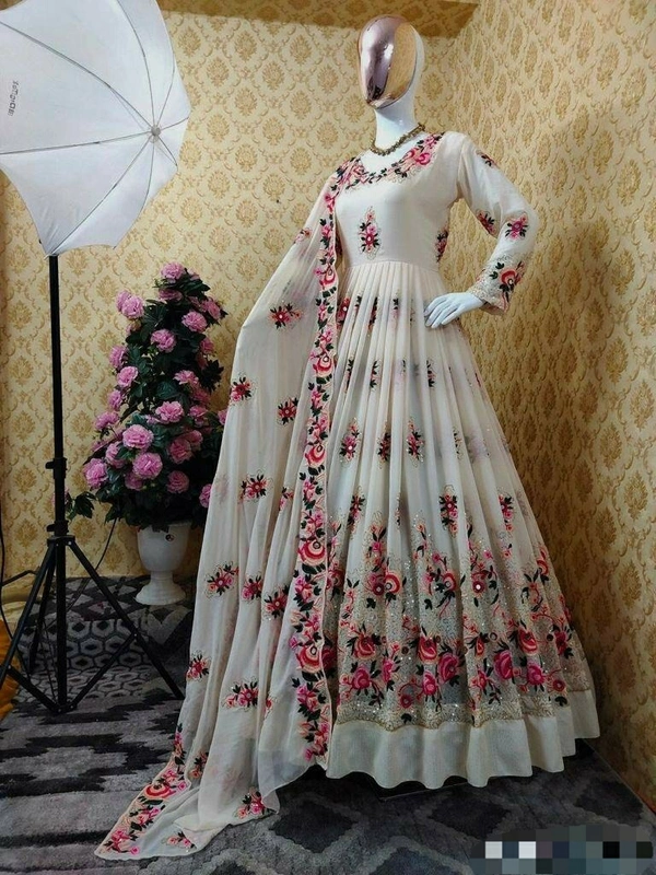 Faux Georgette Gown
