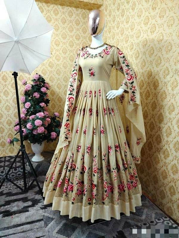 Faux Georgette Gown