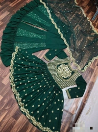 Georgette Top With Plazzo-Dupatta