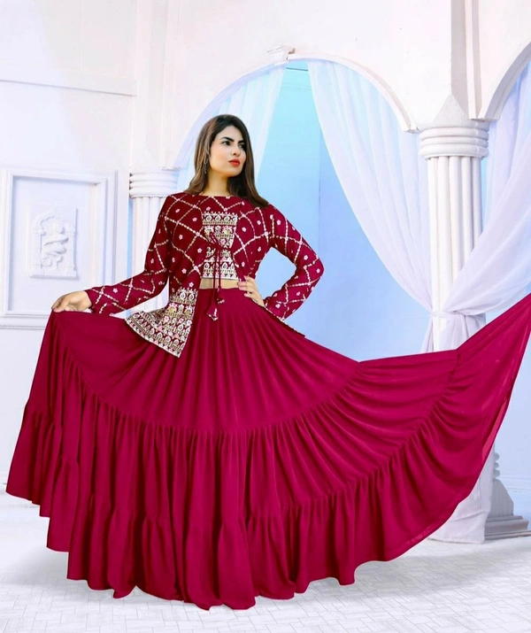 Faux Blooming Silk Lehenga Choli With Koti