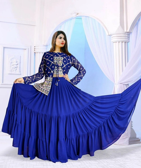 Faux Blooming Silk Lehenga Choli With Koti