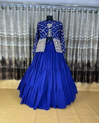 Faux Blooming Silk Lehenga Choli With Koti